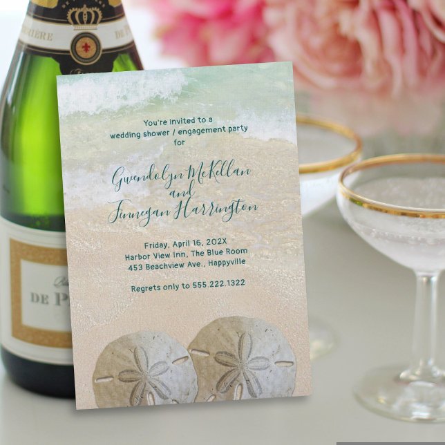 Two Sand Dollars Wedding Shower Engagement Party Invitation (Creator Uploaded)