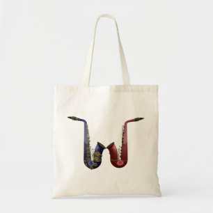 Two Saxophones Canvas Bag