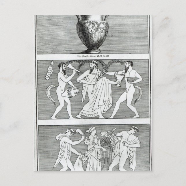 Two Scenes from an Etruscan Vase Postcard (Front)