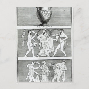 Two Scenes from an Etruscan Vase Postcard