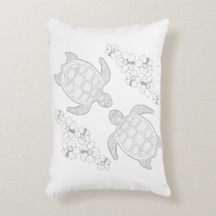 Two Sea Turtles Adult Colouring Pillow