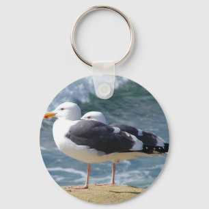 Two Seagulls Key Ring