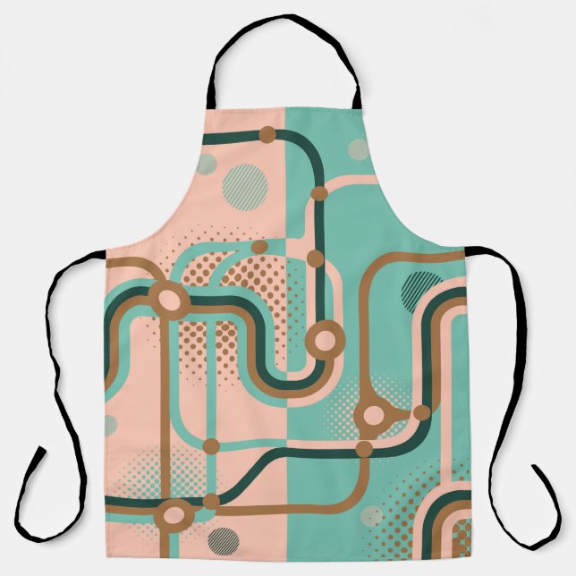 Two seamless patterns in different colours. Abstra Apron (Front)