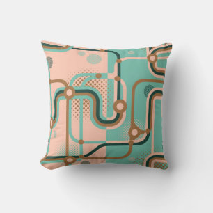 Two seamless patterns in different colours. Abstra Cushion