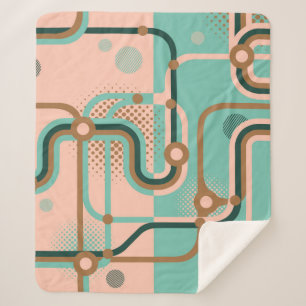 Two seamless patterns in different colours. Abstra Sherpa Blanket