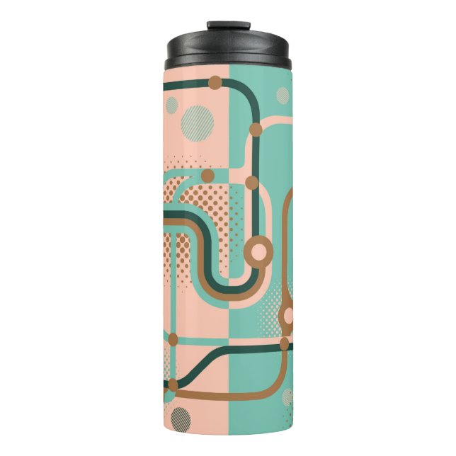 Two seamless patterns in different colours. Abstra Thermal Tumbler (Front)
