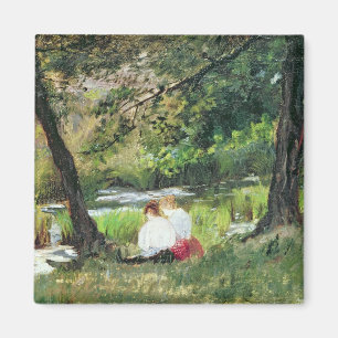 Two Seated Women Magnet