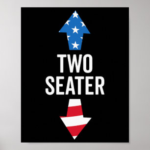 Two Seater Usa 4th July 2024 White Trash Party Att Poster