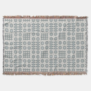 Two Shades of Grey Welsh Tapestry Pattern Blanket