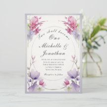 Two Shall Become One Lavender Pink Floral Wedding