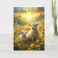 Two Sheep Birthday Card