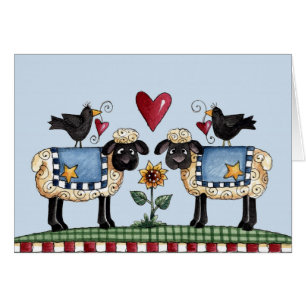 Two Sheep - Blank Card