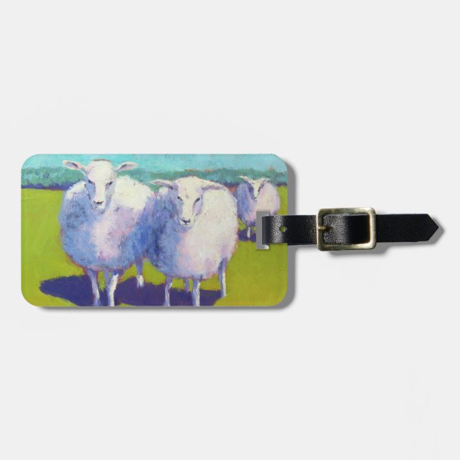 Two Sheep In Field Luggage Tag (Front Horizontal)