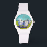 Two Sheep In Field Watch<br><div class="desc">Two Sheep In Field  Artist: Carol Young</div>