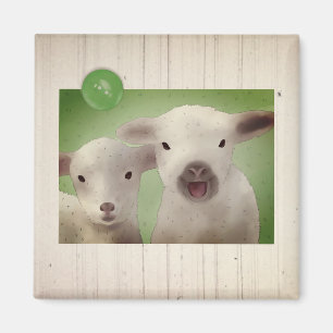 two sheep magnet