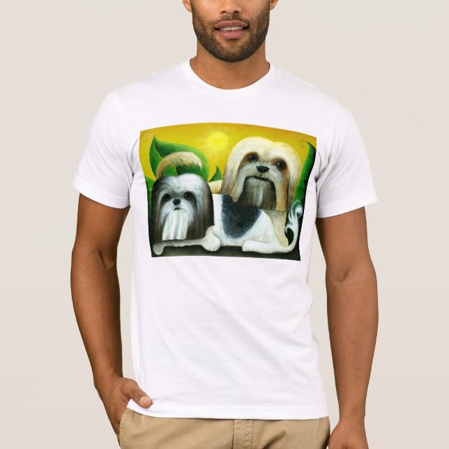 Two Shih Tzu Dogs T-Shirt (Front)