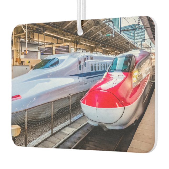 Two Shinkansen at the Tokyo Station Car Air Freshener (Left)
