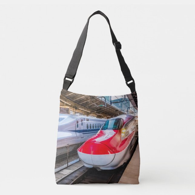 Two Shinkansen at the Tokyo Station Crossbody Bag (Front)