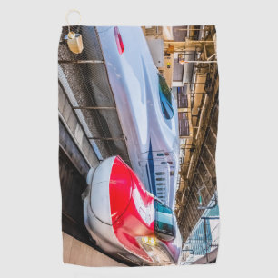 Two Shinkansen at the Tokyo Station Golf Towel