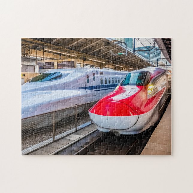 Two Shinkansen at the Tokyo Station Jigsaw Puzzle (Horizontal)