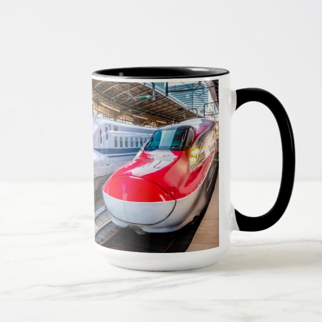 Two Shinkansen at the Tokyo Station Mug (Right)