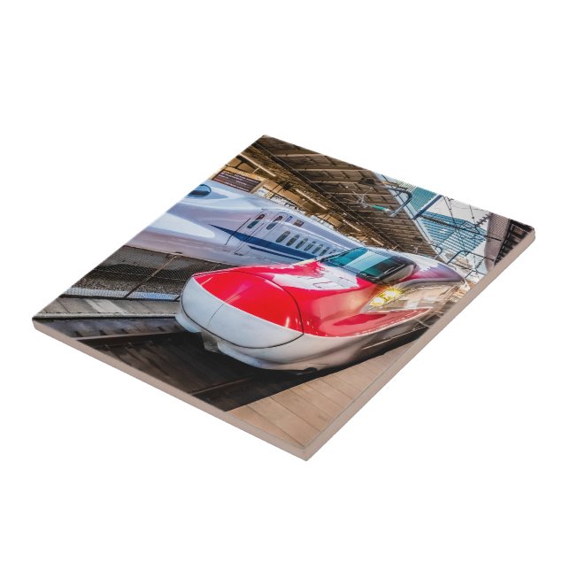 Two Shinkansen at the Tokyo Station Tile (Side)