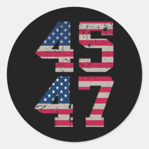 ( Two Sided) 45 47 Trump Better Coverage Than 5g T Classic Round Sticker