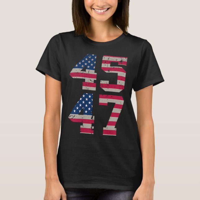 ( Two Sided) 45 47 Trump Better Coverage Than 5g T T-Shirt (Front)