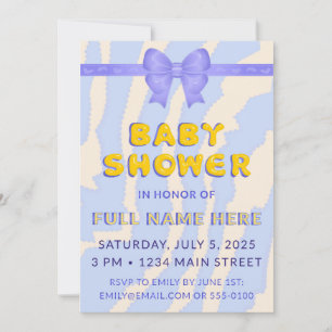 Two-sided baby shower invitation template