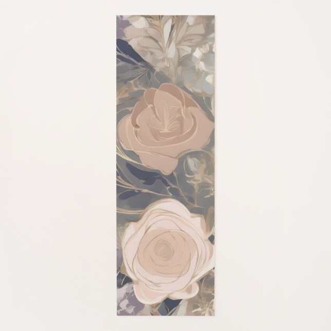 Two-Sided Botanical Print Yoga Mat (customisable) (Front)