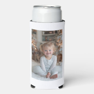 Two Sided Family Holiday Photos Seltzer Can Cooler