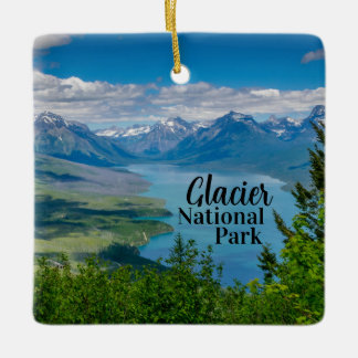Two Sided Glacier National Park Ceramic Ornament