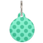 Two Sided Green and Aquamarine Dots