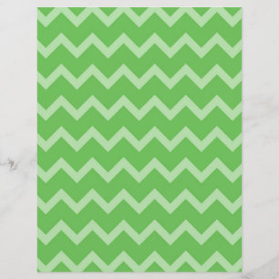 Two-Sided Green Chevron Scrapbook Paper