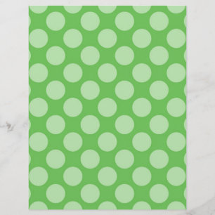 Two-Sided Green Polka Dots Scrapbook Paper