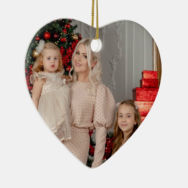 Two-Sided Heart Ornament - Photo & Verse Keepsake! (Right)