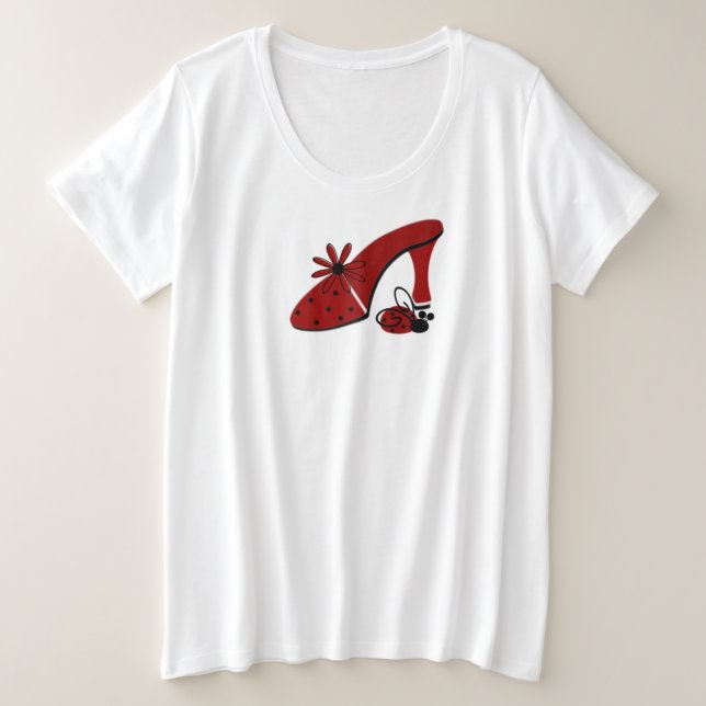 two sided Ladybug Women's Plus-Siz Plus Size T-Shirt (Design Front)