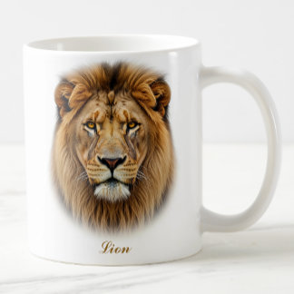 Two-Sided Lion Coffee Mug Design