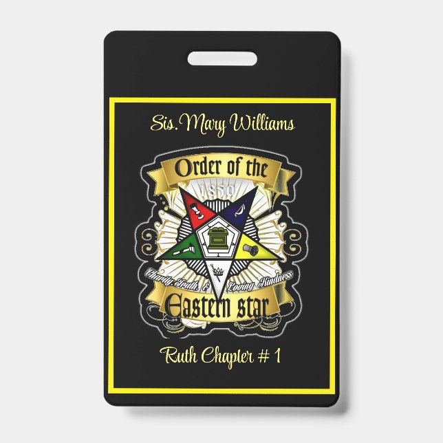 Two Sided OES ID Badge (Front)