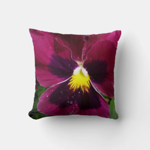 Two-Sided Pansies Cushion