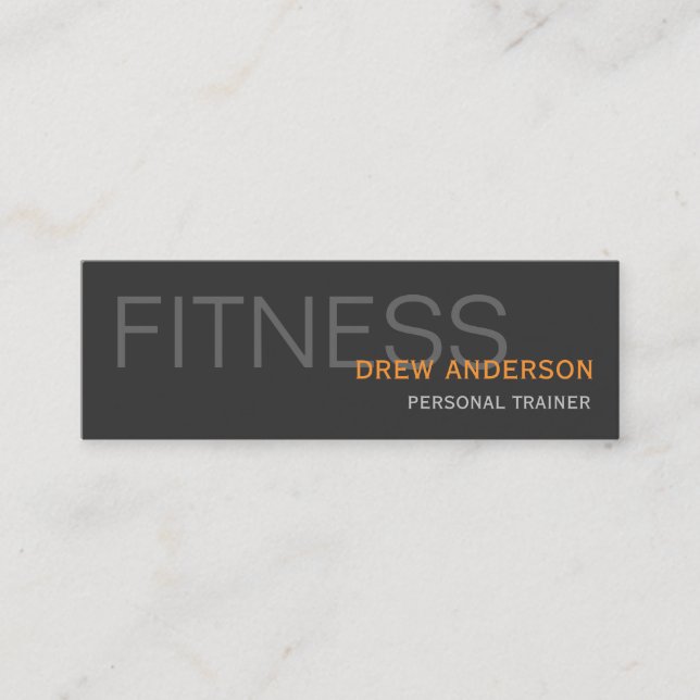 Two Sided Personal Trainer Modern Professional Mini Business Card (Front)