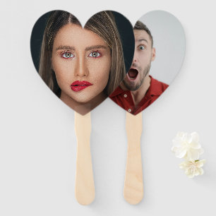 Two sided personalised with your own photographs hand fan