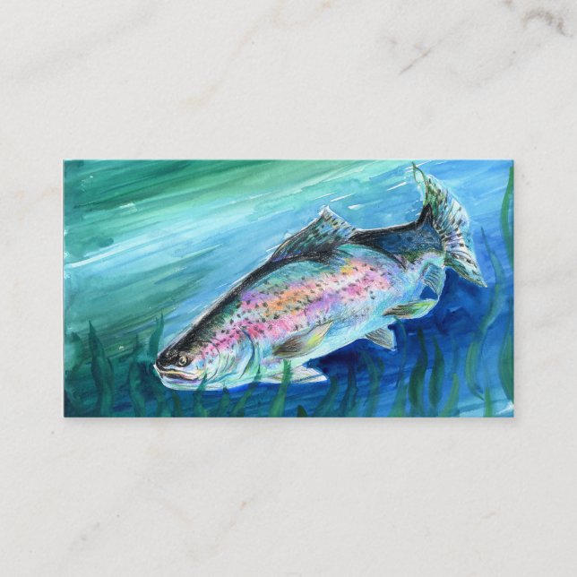 Two-Sided Rainbow Trout Business Card (Front)