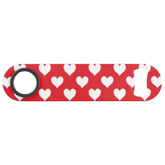 Two-Sided Red and White Heart Pattern (Front (Horizontal))