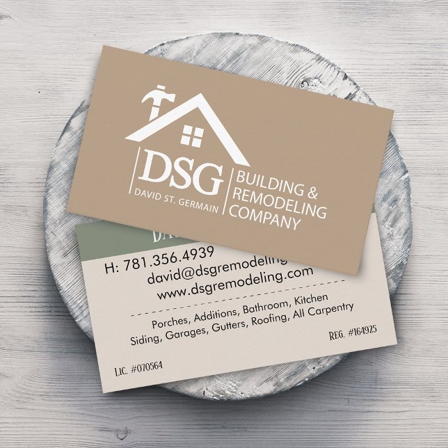 Two Sided Remodeling Business Card (Creator Uploaded)