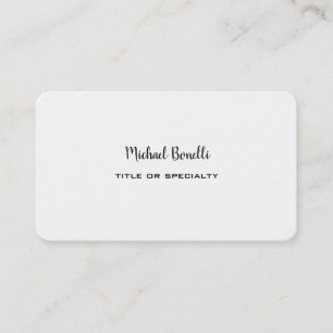 Two Sided Rounded Corner Professional Modern Plain Business Card