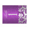 Two Sided Silver and Purple Damask II Table Number