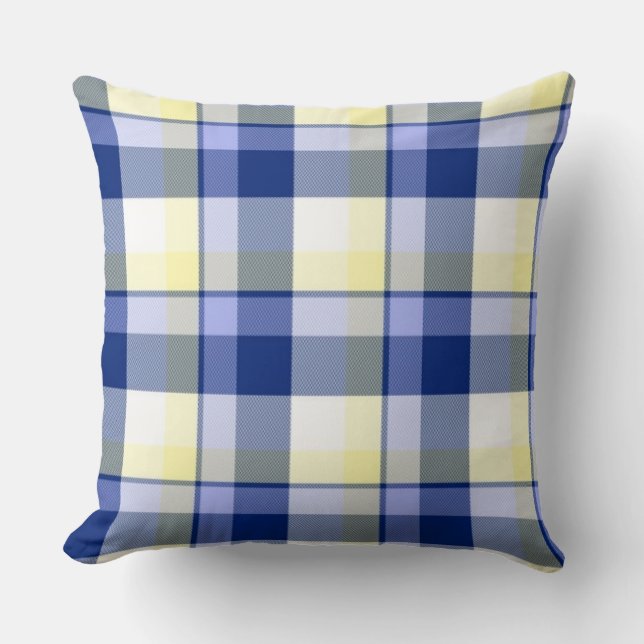 Two Sided Tartan Plaid Design Cushion (Front)