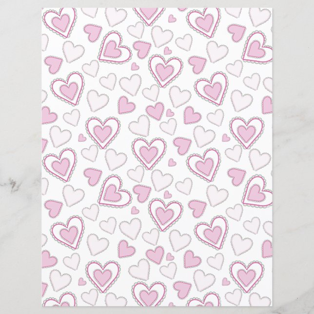 Two sided Valentine Scrapbook paper (Front)