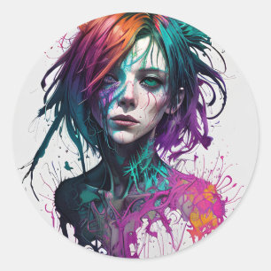 Two Sides Classic Round Sticker
